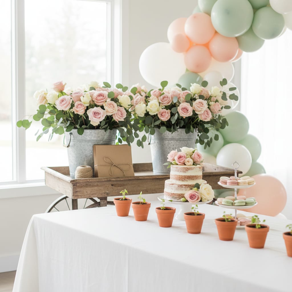 Baby in Bloom Baby Shower Ideas: Florals & Sweet Puns